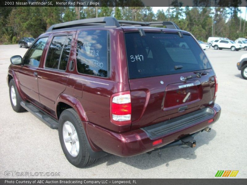 Merlot Red Pearl / Beige 2003 Nissan Pathfinder SE