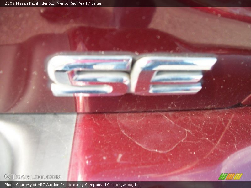 Merlot Red Pearl / Beige 2003 Nissan Pathfinder SE