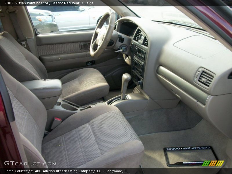Merlot Red Pearl / Beige 2003 Nissan Pathfinder SE