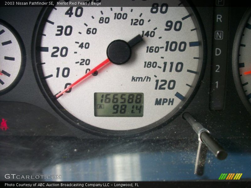 Merlot Red Pearl / Beige 2003 Nissan Pathfinder SE