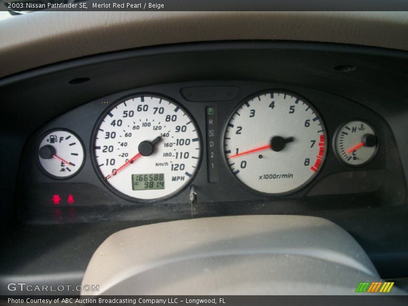 Merlot Red Pearl / Beige 2003 Nissan Pathfinder SE