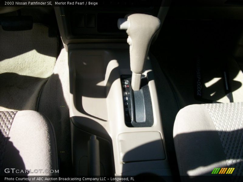Merlot Red Pearl / Beige 2003 Nissan Pathfinder SE