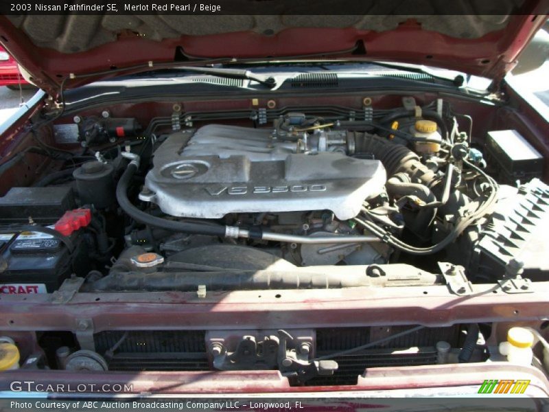 Merlot Red Pearl / Beige 2003 Nissan Pathfinder SE