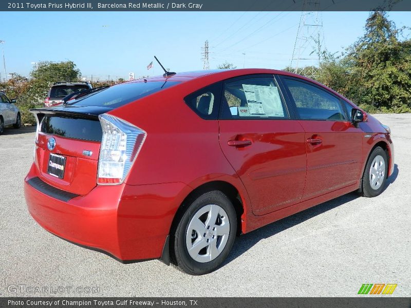 Barcelona Red Metallic / Dark Gray 2011 Toyota Prius Hybrid III