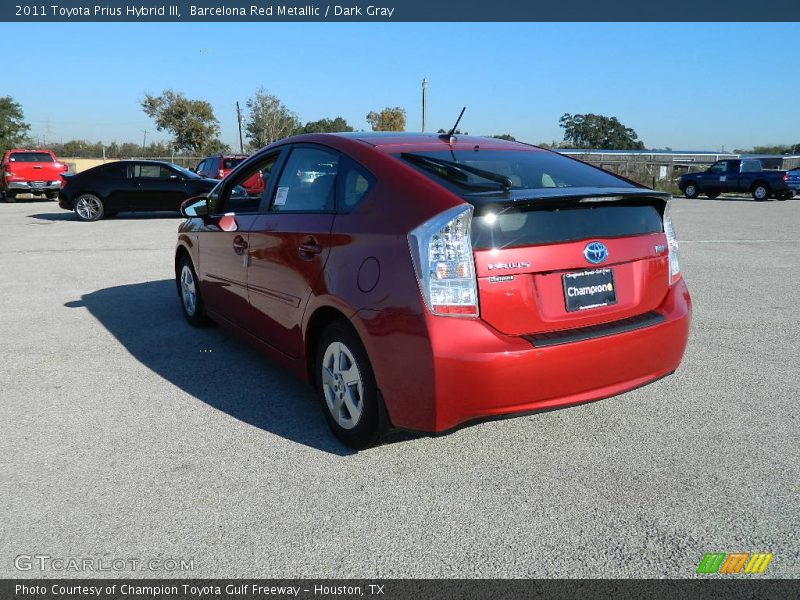 Barcelona Red Metallic / Dark Gray 2011 Toyota Prius Hybrid III