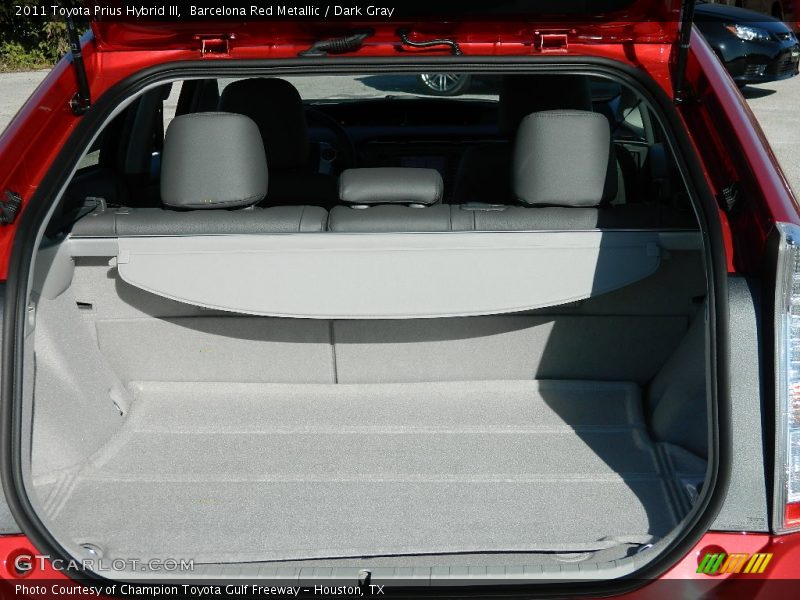 Barcelona Red Metallic / Dark Gray 2011 Toyota Prius Hybrid III