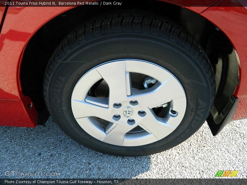 Barcelona Red Metallic / Dark Gray 2011 Toyota Prius Hybrid III