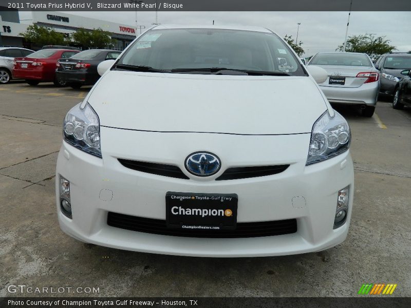 Blizzard White Pearl / Bisque 2011 Toyota Prius Hybrid V