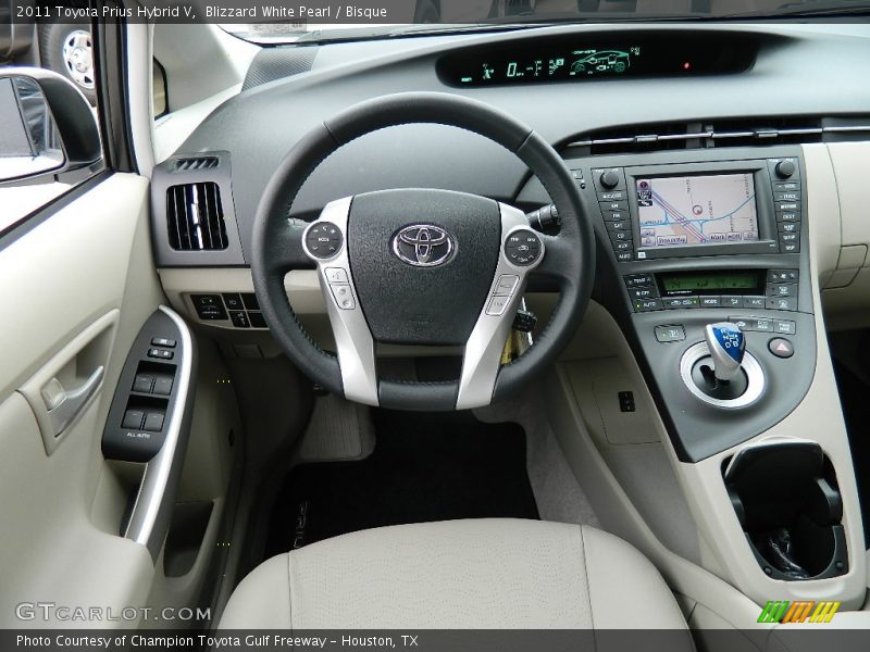 Blizzard White Pearl / Bisque 2011 Toyota Prius Hybrid V