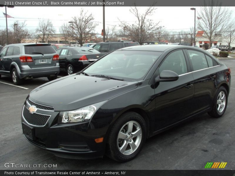 Black Granite Metallic / Jet Black/Sport Red 2011 Chevrolet Cruze LT