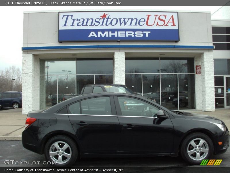 Black Granite Metallic / Jet Black/Sport Red 2011 Chevrolet Cruze LT