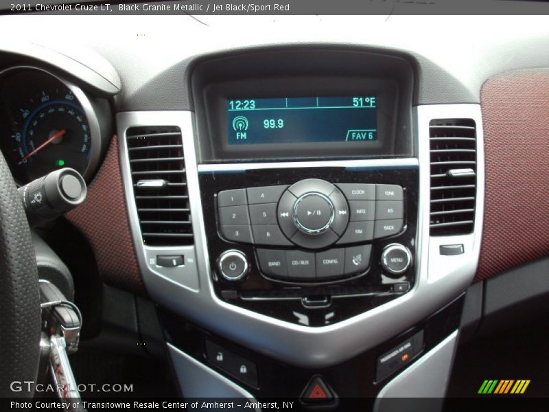 Black Granite Metallic / Jet Black/Sport Red 2011 Chevrolet Cruze LT