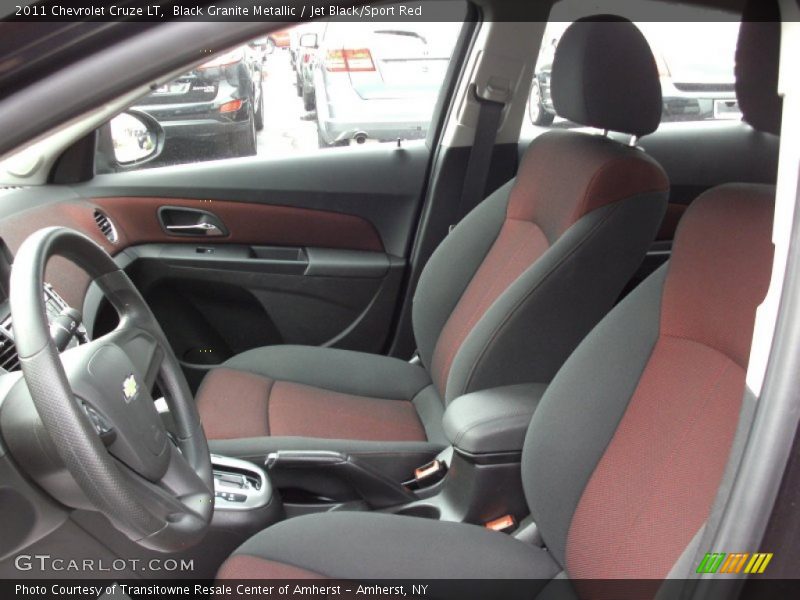 Black Granite Metallic / Jet Black/Sport Red 2011 Chevrolet Cruze LT
