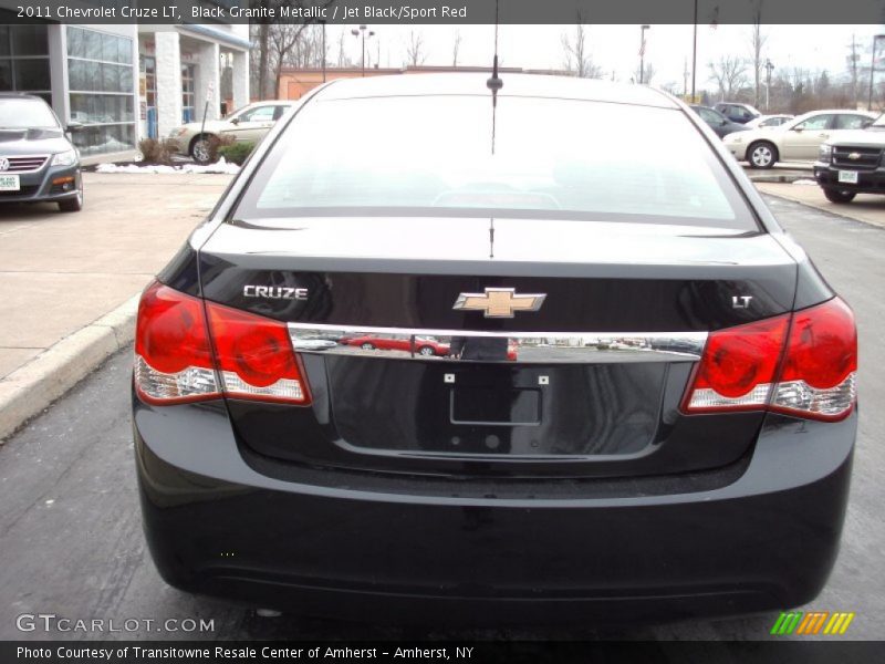 Black Granite Metallic / Jet Black/Sport Red 2011 Chevrolet Cruze LT