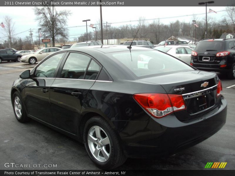 Black Granite Metallic / Jet Black/Sport Red 2011 Chevrolet Cruze LT