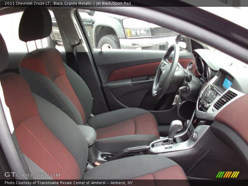 Black Granite Metallic / Jet Black/Sport Red 2011 Chevrolet Cruze LT