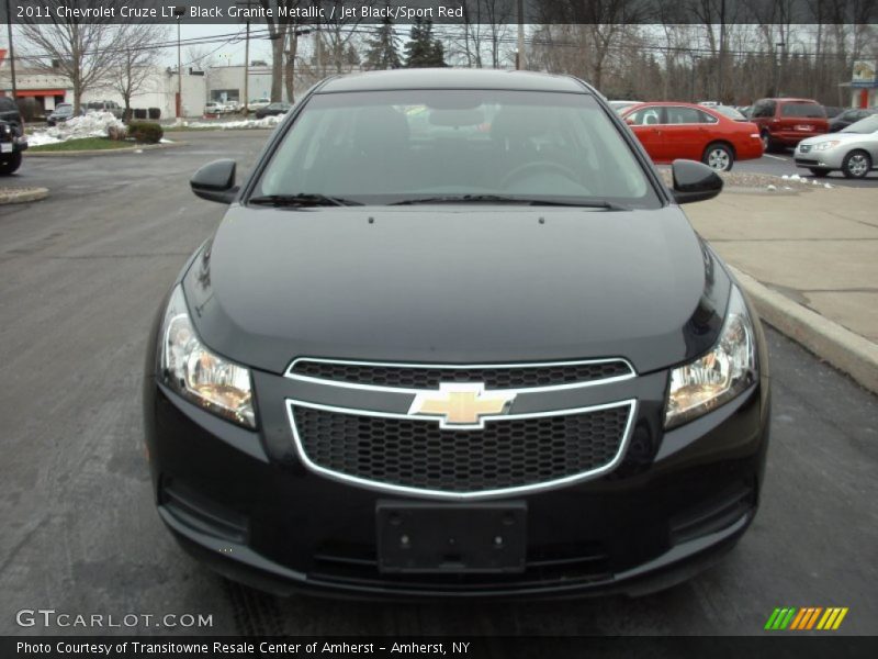 Black Granite Metallic / Jet Black/Sport Red 2011 Chevrolet Cruze LT