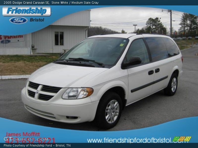 Stone White / Medium Slate Gray 2005 Dodge Grand Caravan SE