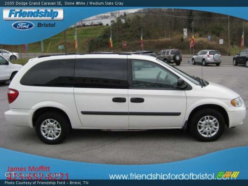 Stone White / Medium Slate Gray 2005 Dodge Grand Caravan SE