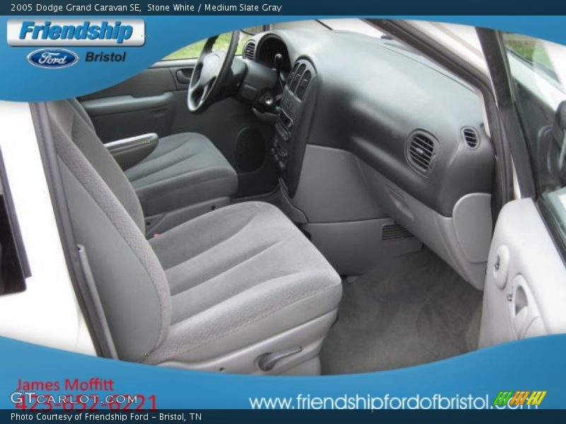 Stone White / Medium Slate Gray 2005 Dodge Grand Caravan SE