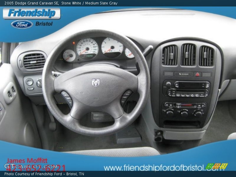 Stone White / Medium Slate Gray 2005 Dodge Grand Caravan SE