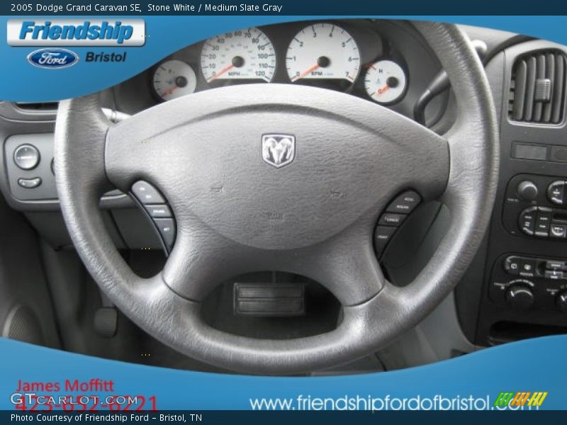 Stone White / Medium Slate Gray 2005 Dodge Grand Caravan SE