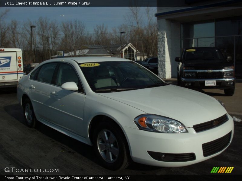 Summit White / Gray 2011 Chevrolet Impala LT