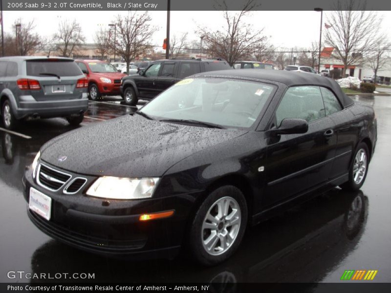 Black / Slate Gray 2006 Saab 9-3 2.0T Convertible