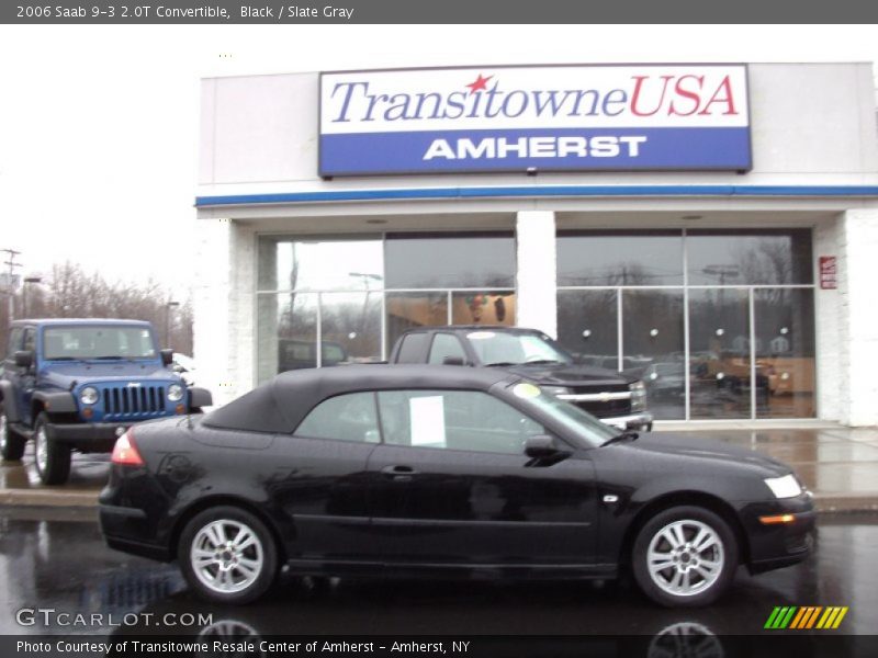 Black / Slate Gray 2006 Saab 9-3 2.0T Convertible