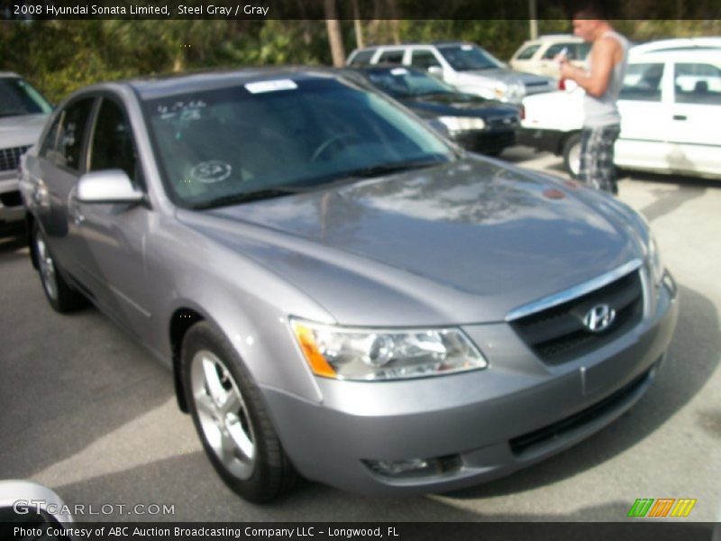 Steel Gray / Gray 2008 Hyundai Sonata Limited