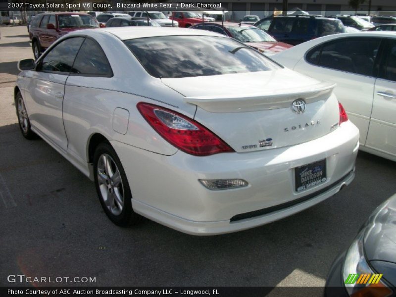 Blizzard White Pearl / Dark Charcoal 2007 Toyota Solara Sport V6 Coupe