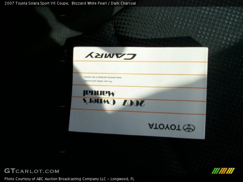 Blizzard White Pearl / Dark Charcoal 2007 Toyota Solara Sport V6 Coupe