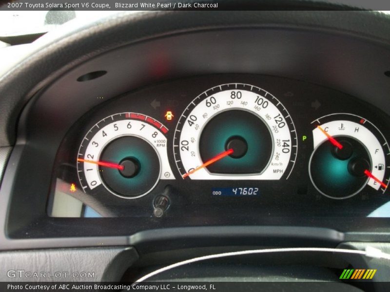 Blizzard White Pearl / Dark Charcoal 2007 Toyota Solara Sport V6 Coupe