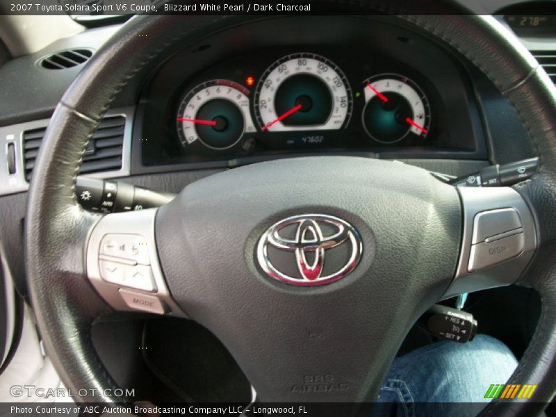 Blizzard White Pearl / Dark Charcoal 2007 Toyota Solara Sport V6 Coupe