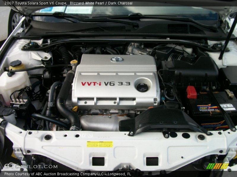 Blizzard White Pearl / Dark Charcoal 2007 Toyota Solara Sport V6 Coupe
