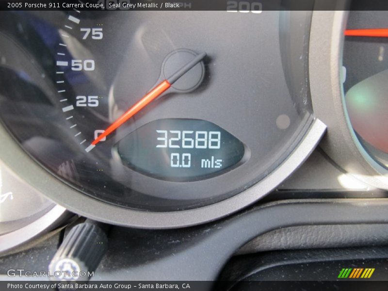 Seal Grey Metallic / Black 2005 Porsche 911 Carrera Coupe
