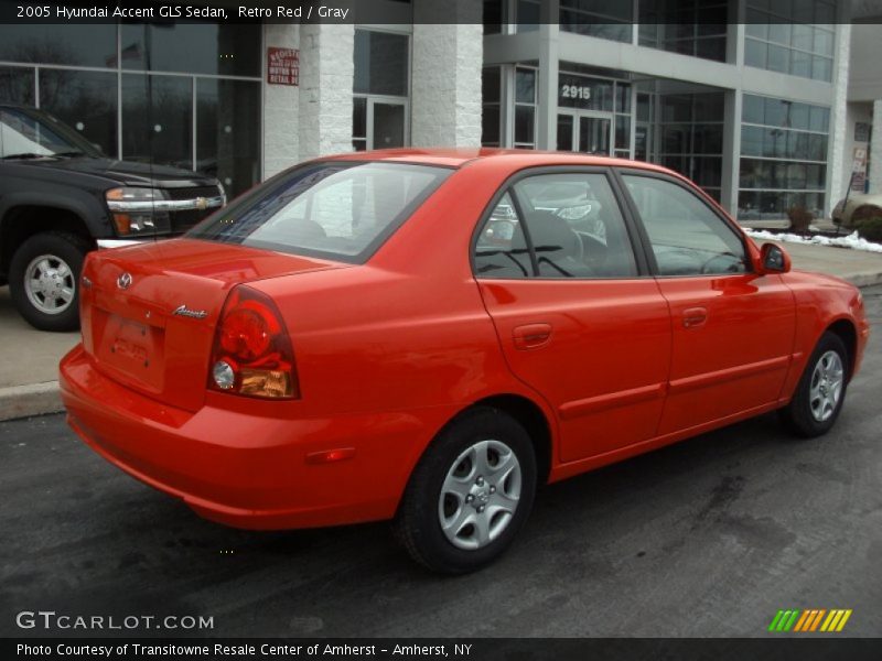 Retro Red / Gray 2005 Hyundai Accent GLS Sedan
