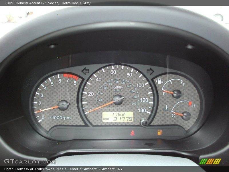 Retro Red / Gray 2005 Hyundai Accent GLS Sedan