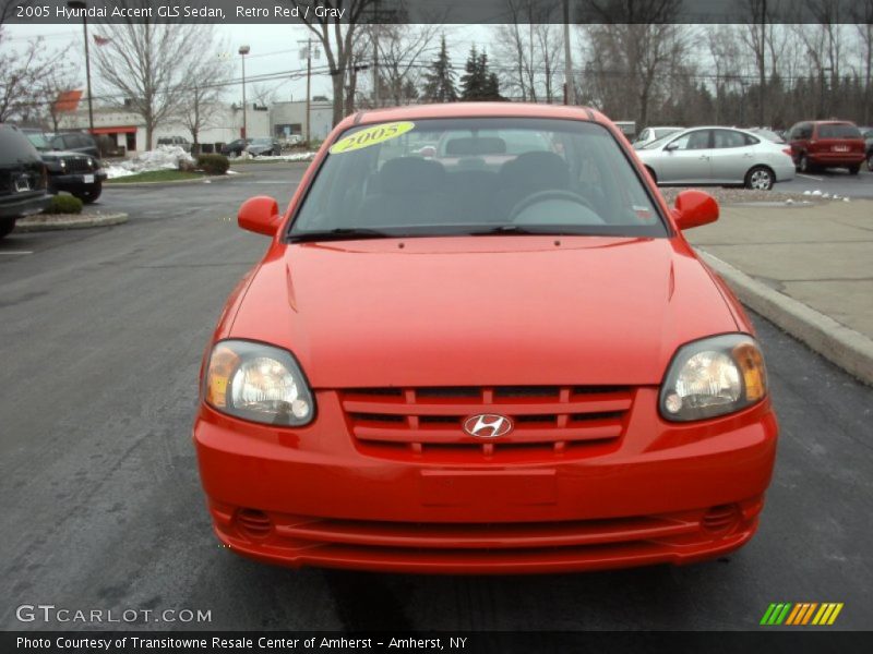 Retro Red / Gray 2005 Hyundai Accent GLS Sedan