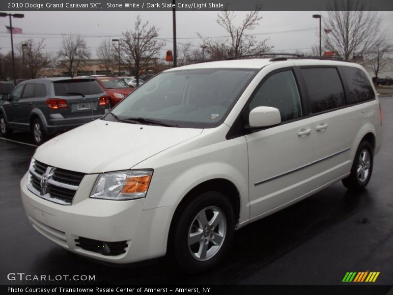 Stone White / Dark Slate Gray/Light Shale 2010 Dodge Grand Caravan SXT
