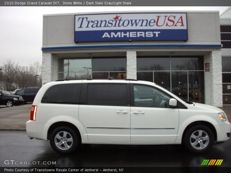 Stone White / Dark Slate Gray/Light Shale 2010 Dodge Grand Caravan SXT