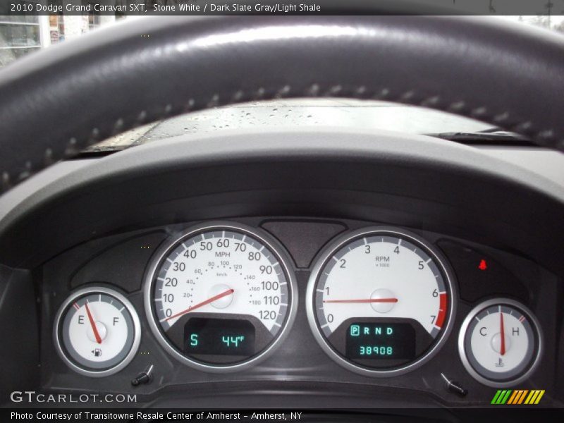 Stone White / Dark Slate Gray/Light Shale 2010 Dodge Grand Caravan SXT