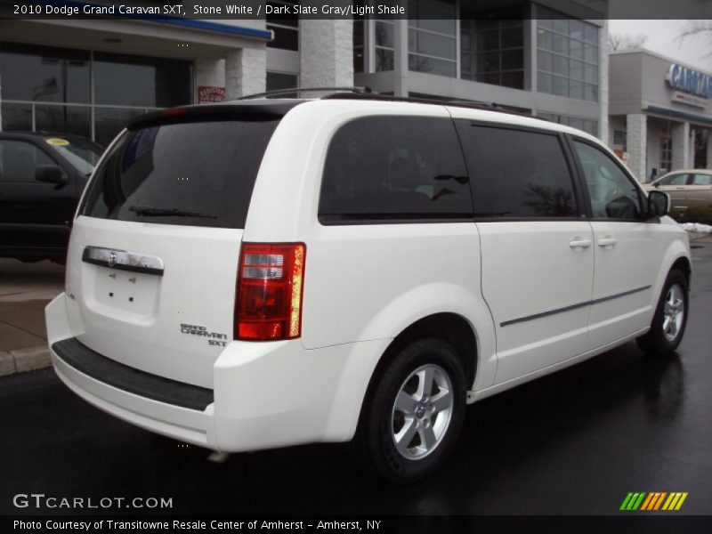 Stone White / Dark Slate Gray/Light Shale 2010 Dodge Grand Caravan SXT