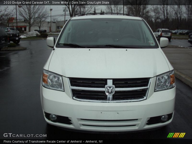 Stone White / Dark Slate Gray/Light Shale 2010 Dodge Grand Caravan SXT