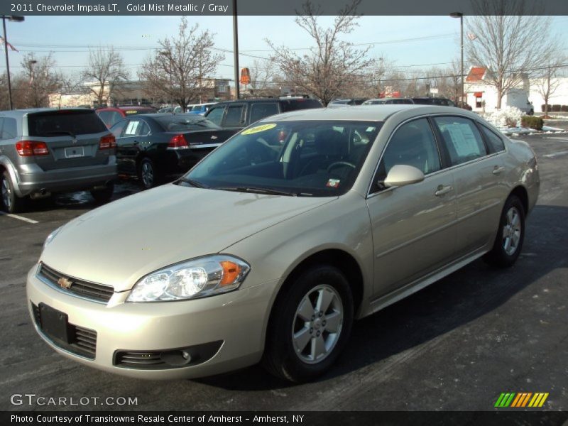 Gold Mist Metallic / Gray 2011 Chevrolet Impala LT