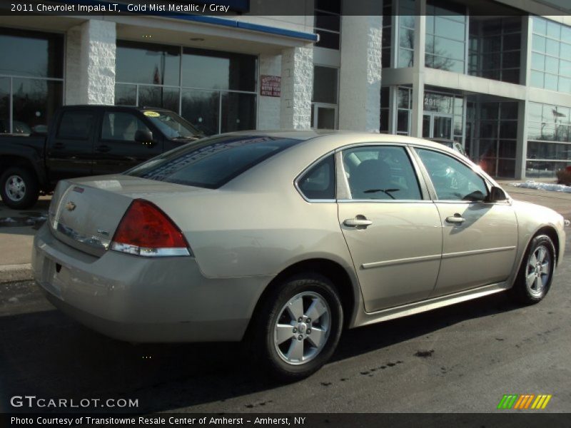 Gold Mist Metallic / Gray 2011 Chevrolet Impala LT