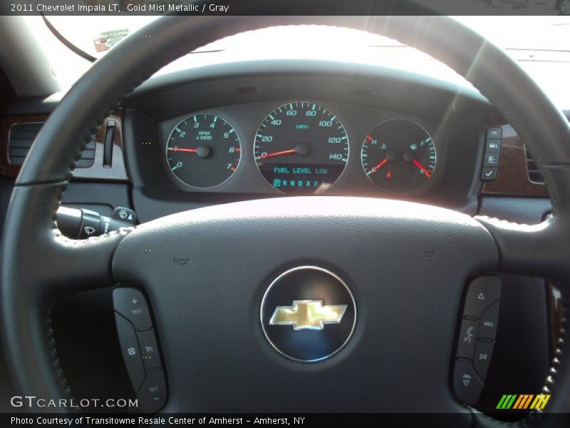 Gold Mist Metallic / Gray 2011 Chevrolet Impala LT