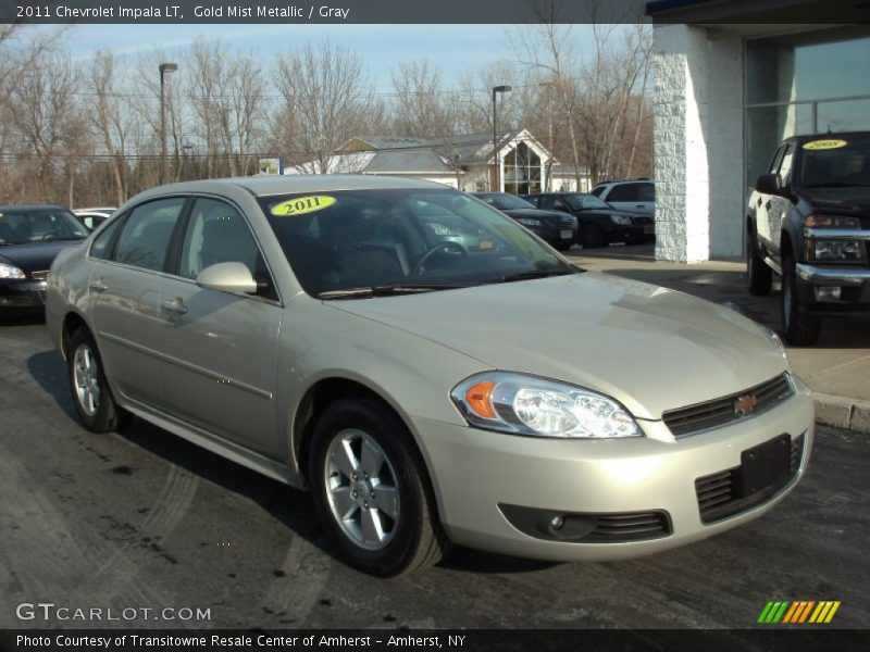 Gold Mist Metallic / Gray 2011 Chevrolet Impala LT