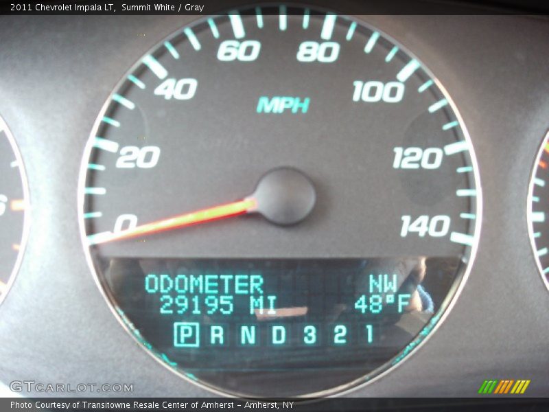 Summit White / Gray 2011 Chevrolet Impala LT