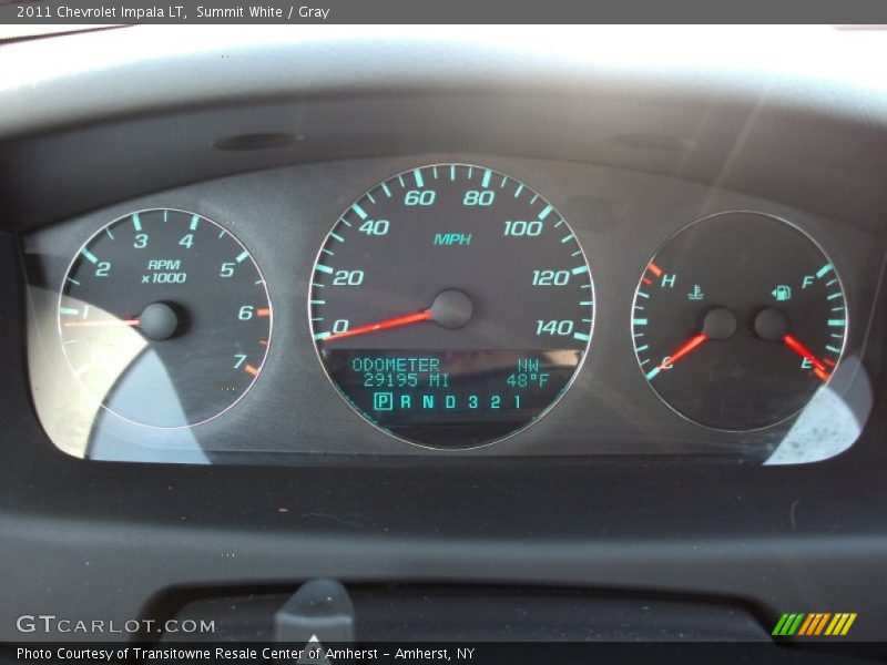 Summit White / Gray 2011 Chevrolet Impala LT
